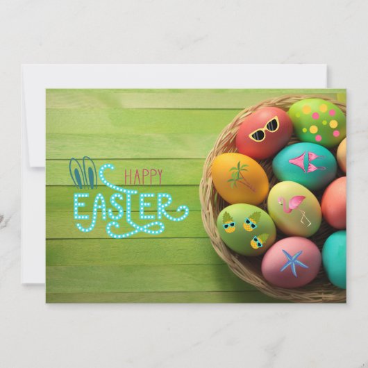 Happy Easter uit Florida Tropische strand kust Feestdagenkaart (Voorkant)