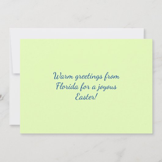 Happy Easter uit Florida Tropische strand kust Feestdagenkaart (Achterkant)