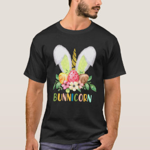 Happy Easter Unicorn Bunny Girls Kinder Paaseieren T-shirt