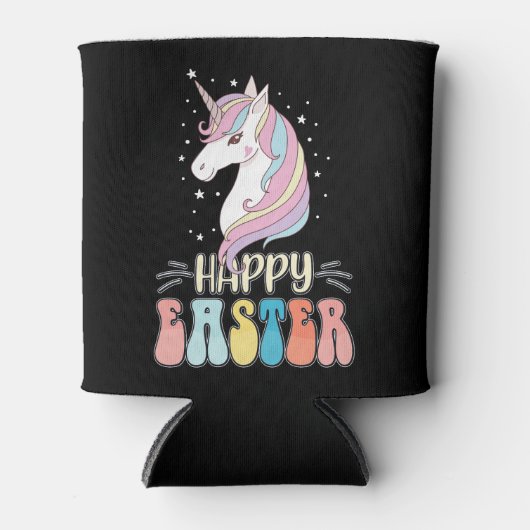 Happy Easter Unicorn Bunny Rabbit Eggs Blikjeskoeler (Voorkant)