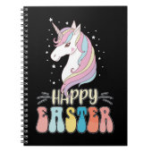 Happy Easter Unicorn Bunny Rabbit Eggs Notitieboek (Voorkant)