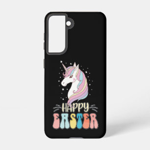 Happy Easter Unicorn Bunny Rabbit Eggs Samsung Galaxy Hoesje