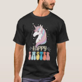 Happy Easter Unicorn Bunny Rabbit Eggs T-shirt (Voorkant)