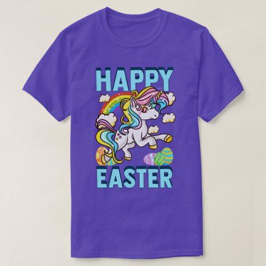 Happy Easter Unicorn Egg Hunt T-shirt (Design voorkant)