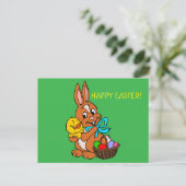 HAPPY EASTER unieke CUTIE Briefkaart (Staand voorkant)