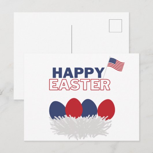 Happy Easter USA Briefkaart (Voorkant / Achterkant)