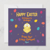 "Happy Easter" | Uw luie kip" | Pasen Feestdagenkaart (Voorkant)