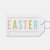 Happy Easter | Vakantie Cadeaulabel (Voorkant (Horizontaal))
