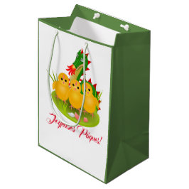 Happy Easter van drie kuikens en Dragon of Mons Medium Cadeauzakje