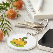 Happy Easter van drie kuikens en Dragon of Mons Sleutelhanger (Voorkant Rechts)