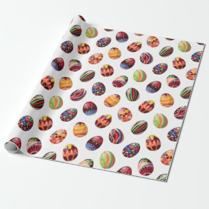 Happy Easter veelkleurige eieren Cadeaupapier