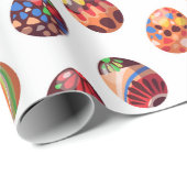 Happy Easter veelkleurige eieren Cadeaupapier (Rol Hoek)