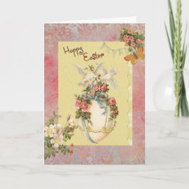 Happy Easter Victoriaans Doves Egg Wenskaart Feestdagen Kaart