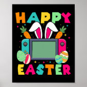 Happy Easter Video Game Bunny Gaming Controller Ga Poster (Voorkant)