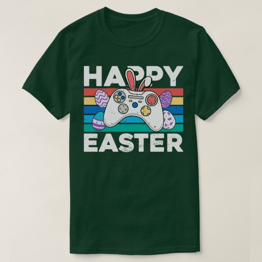 Happy Easter Video Game Bunny Gaming Controller T-shirt (Design voorkant)