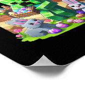 Happy Easter Video Game Pixel Voor Mannen Vrouwen  Poster (Hoek)