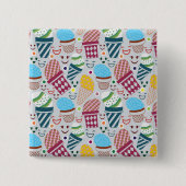 Happy Easter Vierkante Button 5,1 Cm (Voorkant)