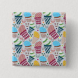 Happy Easter Vierkante Button 5,1 Cm