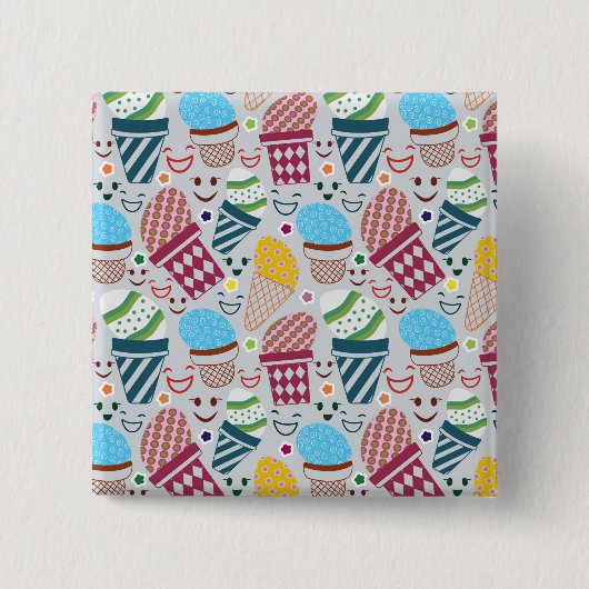 Happy Easter Vierkante Button 5,1 Cm (Voorkant)