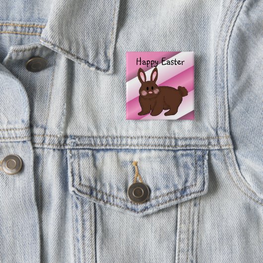 Happy Easter Vierkante Button 5,1 Cm (In situ)