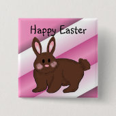 Happy Easter Vierkante Button 5,1 Cm (Voorkant)