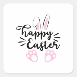 Happy Easter Vierkante Sticker