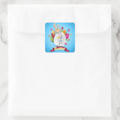 Happy Easter Vierkante Sticker (Tas)