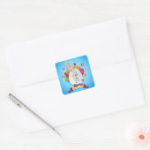 Happy Easter Vierkante Sticker (Envelop)