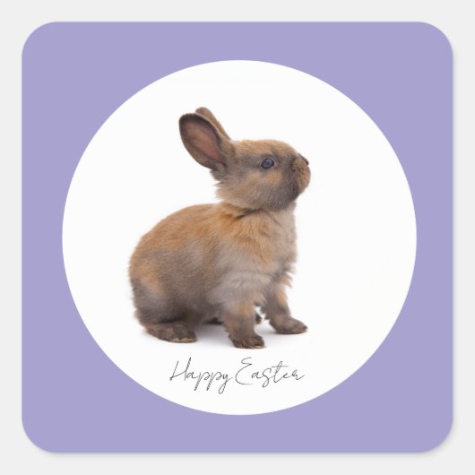Happy Easter Vierkante Sticker (Voorkant)