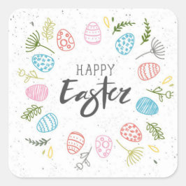 Happy Easter Vierkante Sticker
