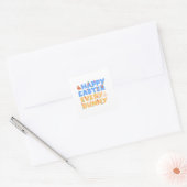 Happy Easter Vierkante Sticker (Envelop)