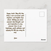 Happy Easter Vintage Bunny with Egg Basket Briefkaart (Achterkant)