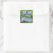 Happy Easter Virginia Bluebells Vierkante Sticker (Tas)