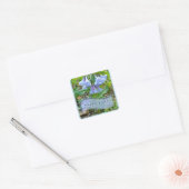 Happy Easter Virginia Bluebells Vierkante Sticker (Envelop)