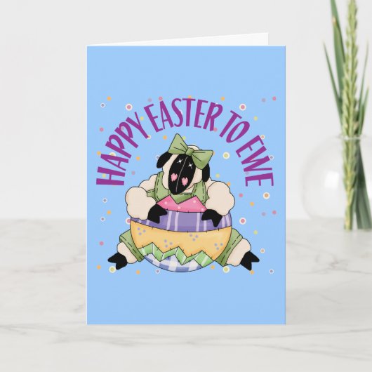 Happy Easter voor Ewe Feestdagen Kaart (Voorkant)