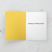 Happy Easter voor iedereen grappige kat in Bunny E Feestdagen Kaart (Binnen)