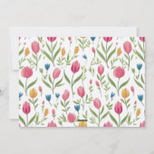 Happy Easter voor iedereen Roze tekst Custom Easte Feestdagenkaart (Achterkant)