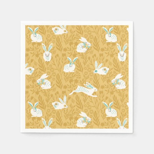 Happy Easter | Voorjaarsbundels Servet (Voorkant)