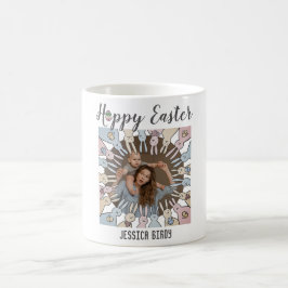 Happy Easter vriend, ooster bunny mama en baby fot Koffiemok