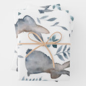 Happy Easter Wall Art Print Bunnies Inpakpapier Vel (In situ)