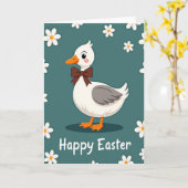 Happy Easter Waterfowl Friend Card Kaart (Gele Bloem)