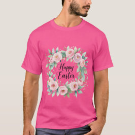 Happy Easter – Waterverf Bloemen T-shirt
