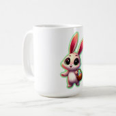 Happy Easter Waterverf Bunny Koffiemok (Voorkant links)