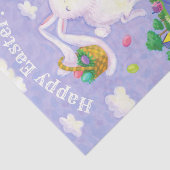 Happy Easter Waterverf Bunny Rabbit Eggs Basket Tissuepapier (Detail)