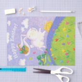 Happy Easter Waterverf Bunny Rabbit Eggs Basket Tissuepapier (Craft)