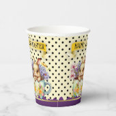 Happy Easter Waterverf Bunny Retro Papieren Bekers (Rechts)