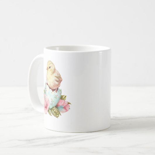 Happy Easter Waterverf Chick en Egg Easter Mok (Voorkant links)