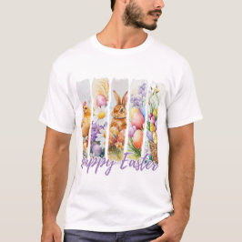 Happy Easter Waterverf Design T-shirt