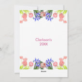 Happy Easter Waterverf Egg Chick Lila Roos Tulip Feestdagenkaart (Achterkant)