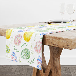 Happy Easter Waterverf Eggs Lange Tafelloper